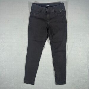 d.jeans Womens Jeans 10 Black Skinny Fit Full Length Stretch Denim Solid
